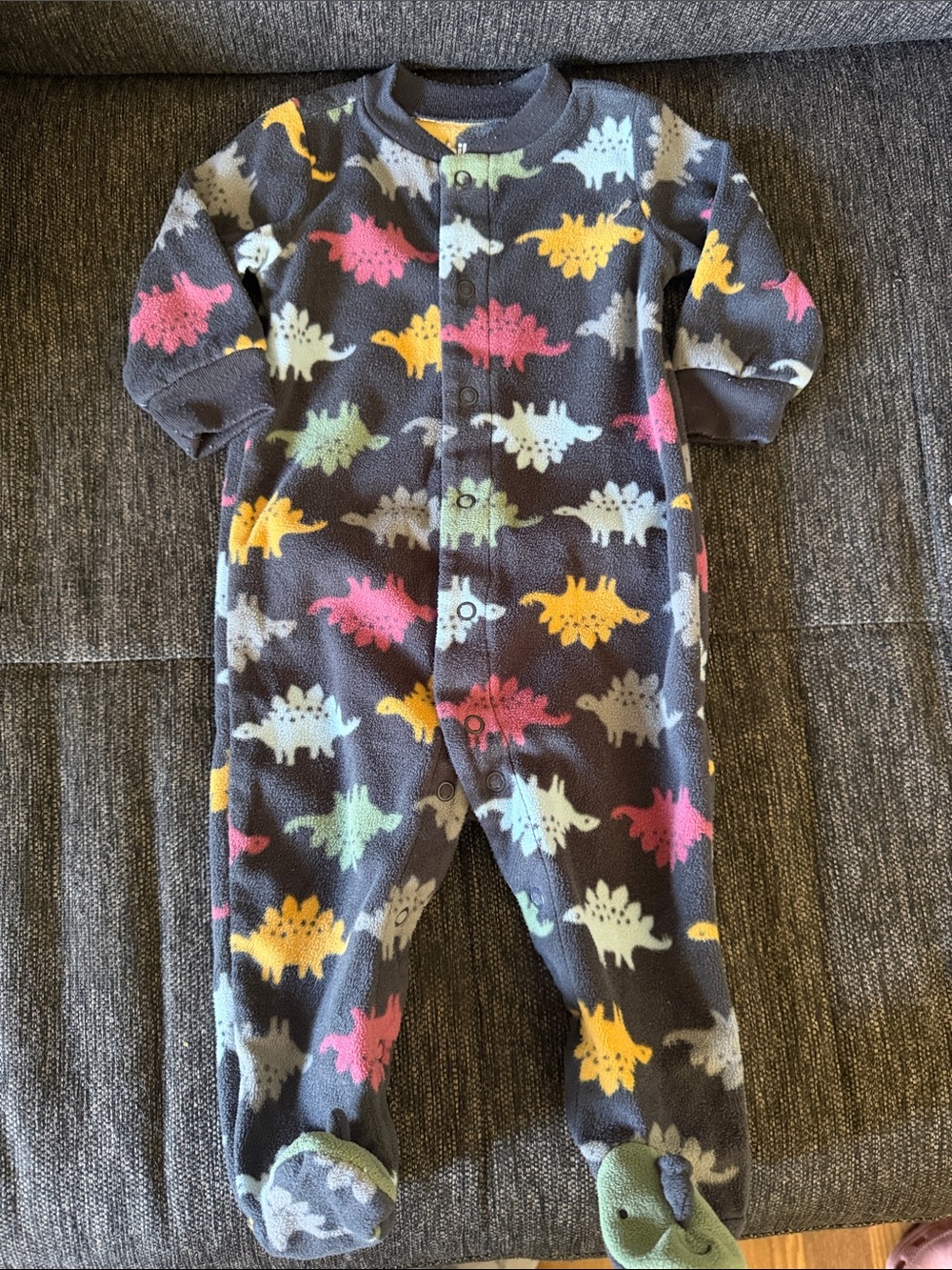 3-6M Carter's Fleece Multicolor Dinosaur Sleeper